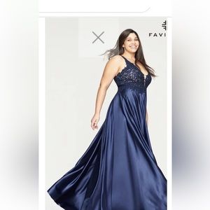 Size 24 navy blue Faviana dress
